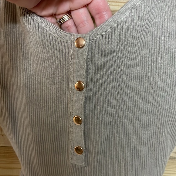 Love Tree size Large Tan Color Super Stretchy Spaghetti Strap Thong Bodysuit - Picture 3 of 10